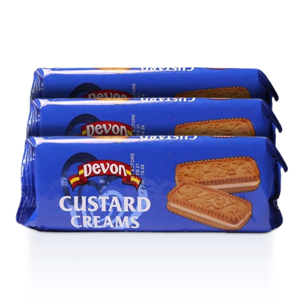 Devon Custard Cream Biscuits, 140g (3 Pack)